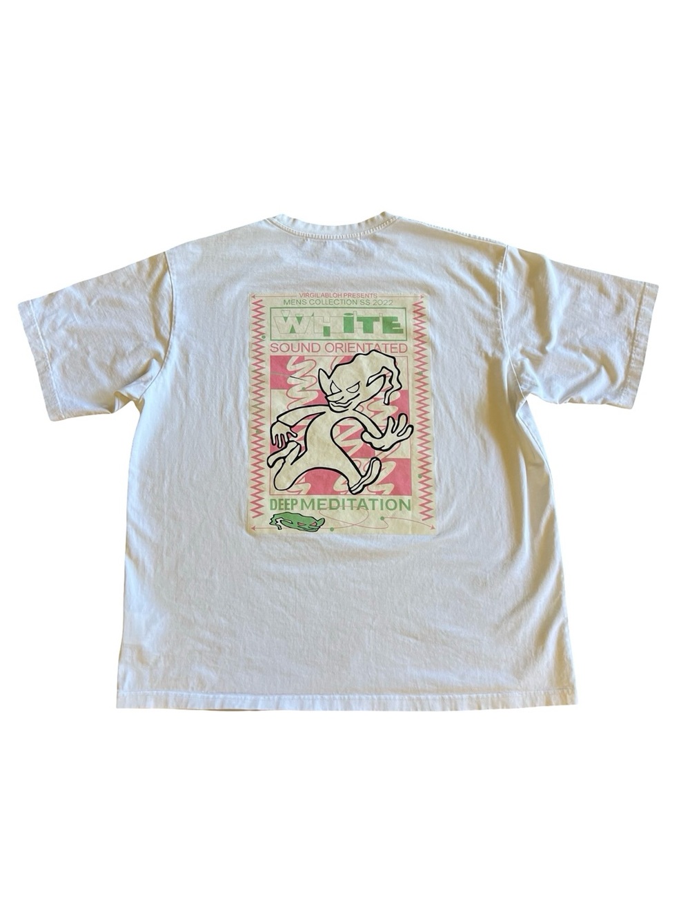 RARE 2022 Off-White x Virgil Abloh Rave Flyer Skate Graphic 90s-Style XL T-Shirt